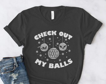Knitting Shirt, Check Out My Balls, Knit Gift, Knitting Gift, Knitter Gift, Love To Knit, Love Knitting, Knit Lover, KI199WM01