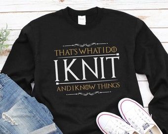 Sudadera de punto, eso es lo que hago tejo y sé cosas, regalo de punto, regalo de punto, regalo de punto, regalo de punto, amor para tejer, KI193WM03