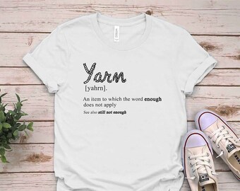 Breien Shirt, Garen Definitie, Breicadeau, Breicadeau, Breigeschenk, Liefde om te breien, Liefde Breien, Breien Minnaar, KI194CS01