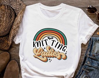 Camisa de tricô, senhoras de tricô, presente de malha, presente de tricô, presente de tricô, amor para tricotar, amor de tricô, amante de malha, KI342WM01