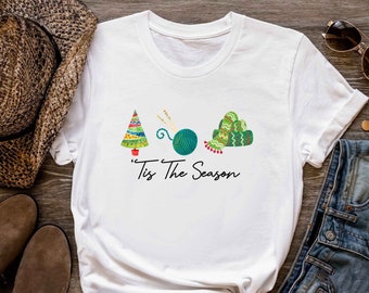 Camisa de tricô, 'Tis The Season, Presente de malha, Presente de tricô, Presente de tricô, Adoro tricotar, Adoro tricotar, Amante de tricô, KI357WM01