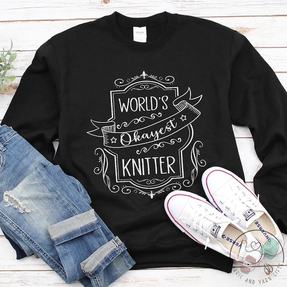 World's Okayest Knitter T-Shirt World's Okayest Knitter T-Shirt