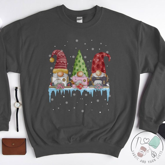 Sewing Sweatshirt, Gnomes Sewing, Sewing Gift, Love Sewing