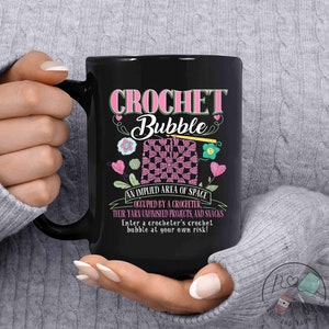 Crochet Mug, Crochet Bubble, Crochet Gift, Crochet Gift Idea, Crochet Love, Crochet Lover, Crochet Lover Gift, Funny Crochet Gift, CO192WM04
