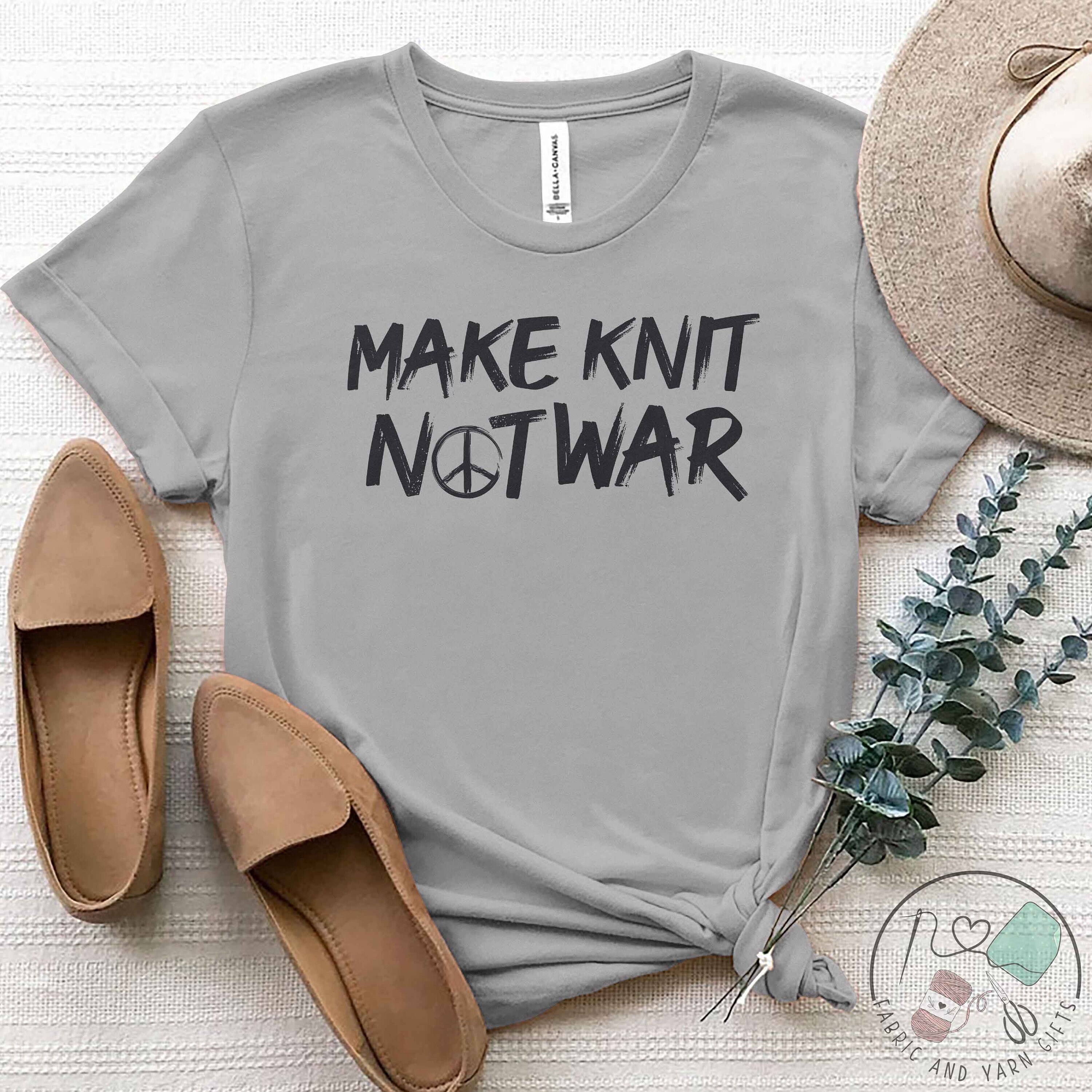 Knitting Shirt, Make Knit Not War, Knit Gift, Knitting Gift 
