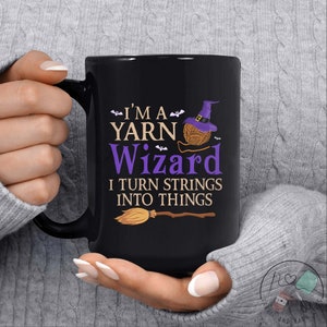 Knitting Mug, I'm A Yarn Wizard, Knit Gift, Knitting Gift, Knitter Gift, Love To Knit, Love Knitting, Knit Lover, KI337WM04