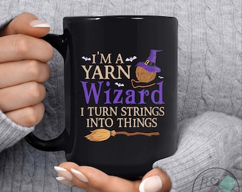 Knitting Mug, I'm A Yarn Wizard, Knit Gift, Knitting Gift, Knitter Gift, Love To Knit, Love Knitting, Knit Lover, KI337WM04
