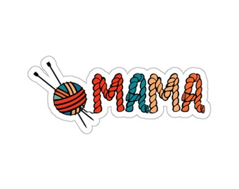 Knitting Sticker, Yarn Mama, Knit Gift, Knitting Gift, Knitter Gift, Love To Knit, Love Knitting, Knit Lover, KI202WM09