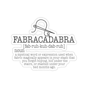 Sewing Sticker, Fabracadabra, Sewing Gift, Love Sewing, Sewing Gifts For Her, Sewing Gifts Women, Sew Gift, Sewing Gift Idea, SW214WM09