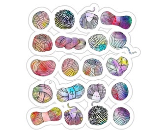 Knitting Sticker, Yarn Lover, Knit Gift, Knitting Gift, Knitter Gift, Love To Knit, Love Knitting, Knit Lover, KI232WM09