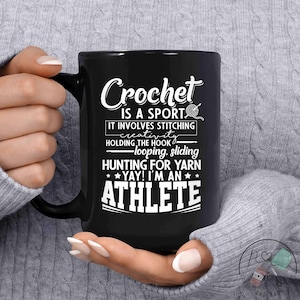Crochet Mug, Crochet Is A Sport, Crochet Gift, Crochet Gift Idea, Crochet Love, Crochet Lover, Crochet Lover Gift, CO197WM04