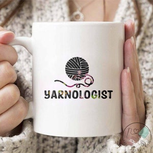 Knitting Mug, Yarnologist, Knit Gift, Knitting Gift, Knitter Gift, Love To Knit, Love Knitting, Knit Lover, KI089WM04