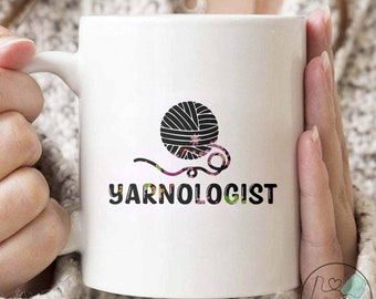 Knitting Mug, Yarnologist, Knit Gift, Knitting Gift, Knitter Gift, Love To Knit, Love Knitting, Knit Lover, KI089WM04