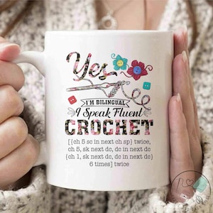 Crochet Mug, I Speak Fluent Crochet, Crochet Gift, Crochet Gift Idea, Crochet Love, Crochet Lover, Crochet Lover Gift, CO006WM04