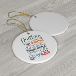 Quilting Ornament, Quilting Is A Sport, Quilt Gift, Love Quilting, Quilter Gift, Mom Quilt Gift, Quilt Lover, Quilt Gift Ideas, QI198WM24