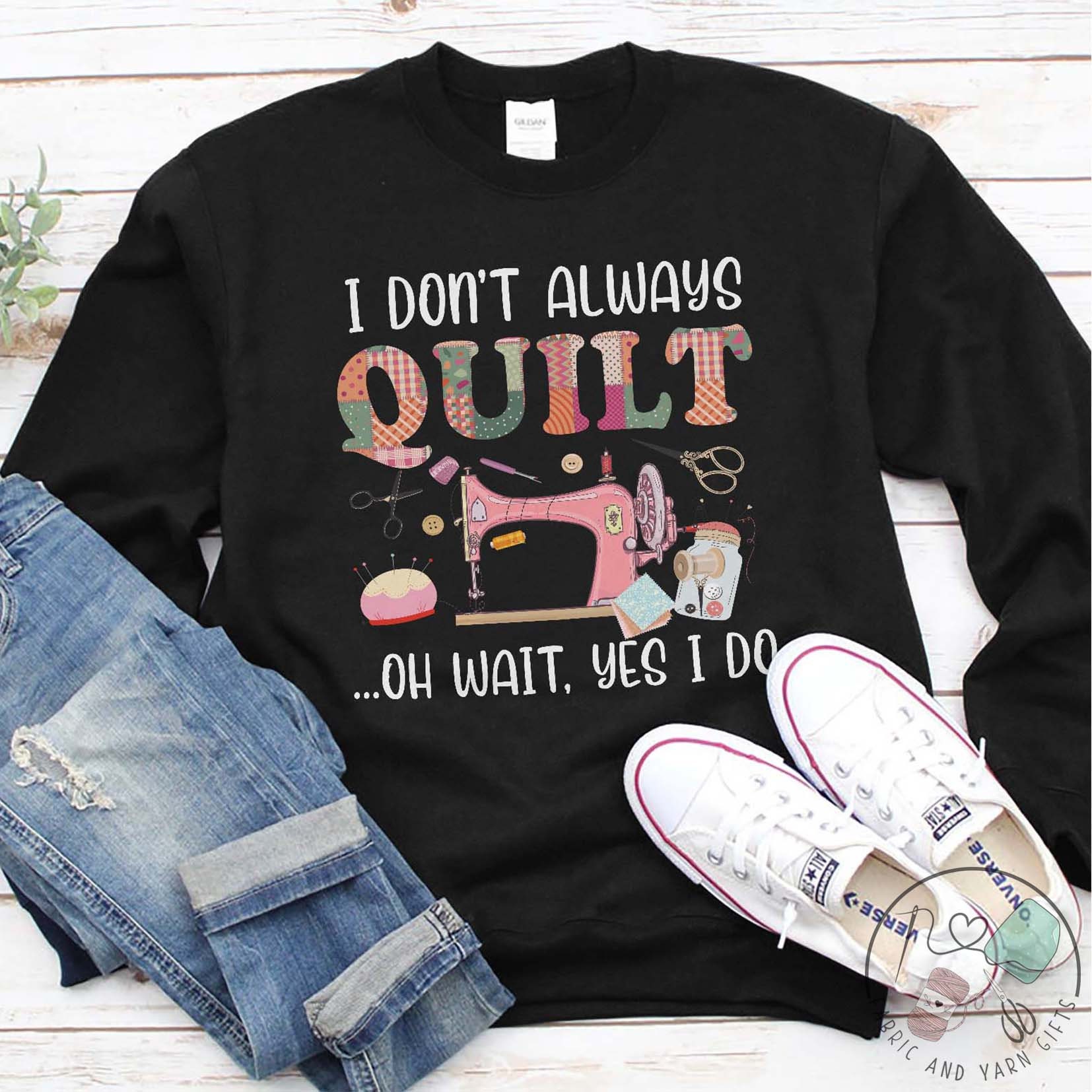 【明日まで】WDS(S.E.A)Quilting CrewNeckSweat Quilting Sweatshirt, A Day Without Quilting, Quilt Gift