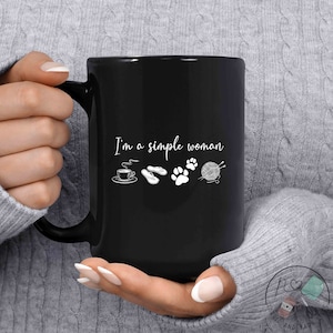 Knitting Mug, I'm A Simple Woman, Knit Gift, Knitting Gift, Knitter Gift, Love To Knit, Love Knitting, Knit Lover, KI006WM04