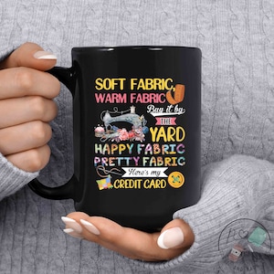 Sewing Mug, Soft Fabric Warm Fabric Buy It By The Yard, Sewing Gift, Love Sewing, Sewing Gifts For Her, Sewing Gifts Women, SW158WM04