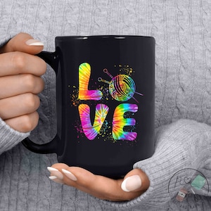 Knitting Mug, Knitting Love, Knit Gift, Knitting Gift, Knitter Gift, Love To Knit, Love Knitting, Knit Lover, KI036WM04