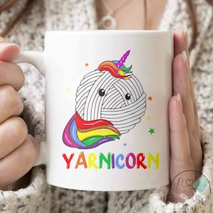 Knitting Mug, Yarnicorn, Knit Gift, Knitting Gift, Knitter Gift, Love To Knit, Love Knitting, Knit Lover, KI087WM04