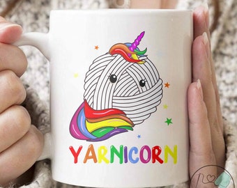 Knitting Mug, Yarnicorn, Knit Gift, Knitting Gift, Knitter Gift, Love To Knit, Love Knitting, Knit Lover, KI087WM04