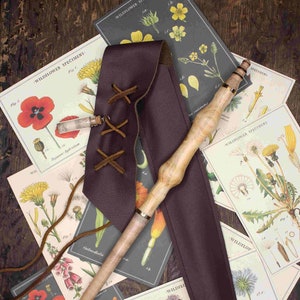 Bronze Blue Stain Magic Wand | Metaphysical Tool | Wooden Wand