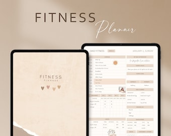 Digital Weight Loss Planner for GoodNotes Notability iPad Fitness Selfcare Wellness Planner Journal for Workout Tracker Weightloss Challenge