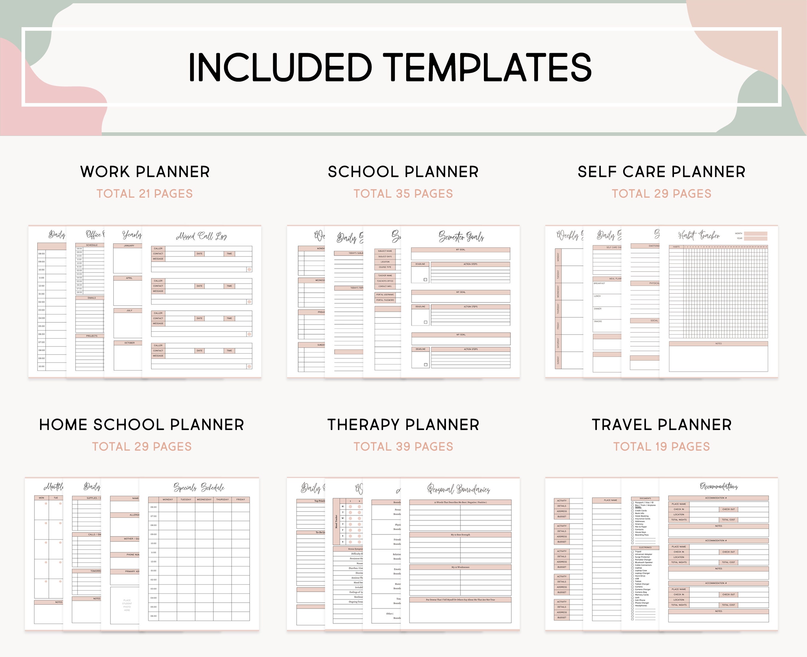 Mega Printable Planner Bundle, ADHD Workbook Everything Planner for ...
