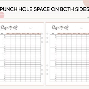 Appointment Log Printable Template Editable Appointment Sheet Digital Time Block Template Daily Appointment Organizer Productivity Planner