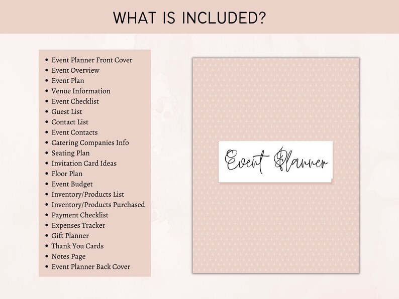 Printable Event Planner Bundle Event Organizer Party Guest - Etsy