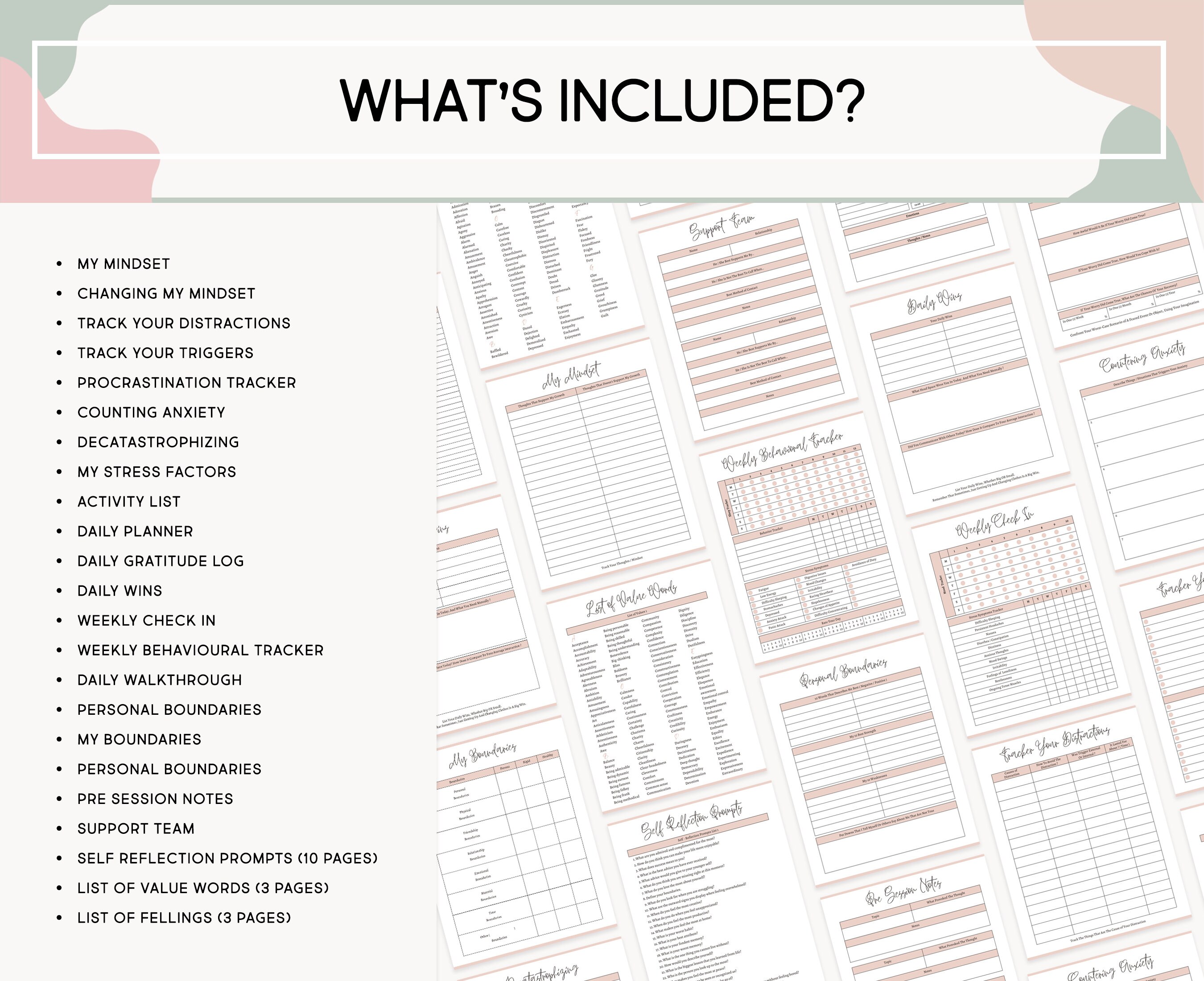 Therapy Planner Printable Therapy Bundle Therapist Note - Etsy