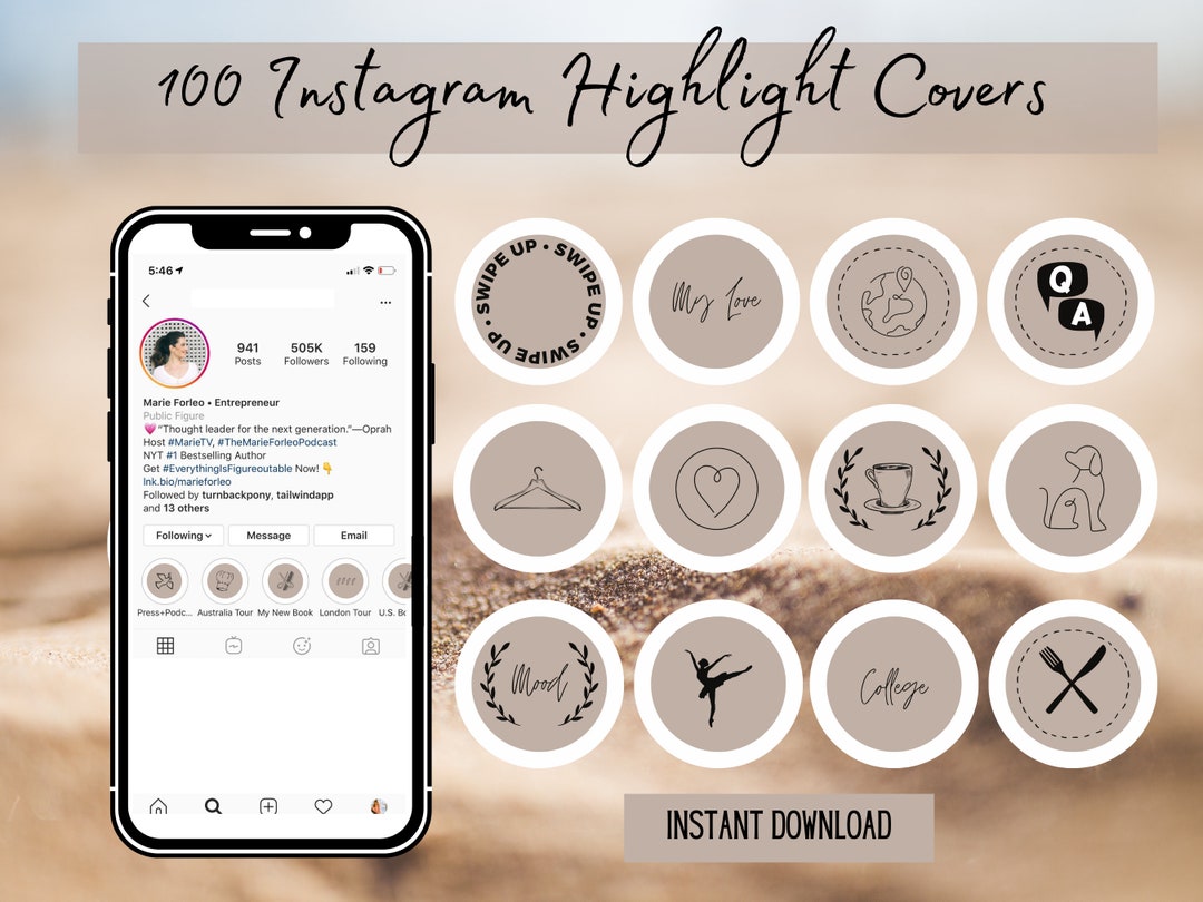 Instagram Highlight Covers Boho Bundle Pack 100 Minimalist - Etsy