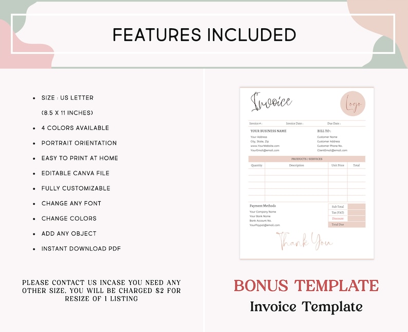 Event Decorating Service Contract, Editable Event Planning Services, Event Decor Rental Agreement, Party Decorator Business Forms, US Letter