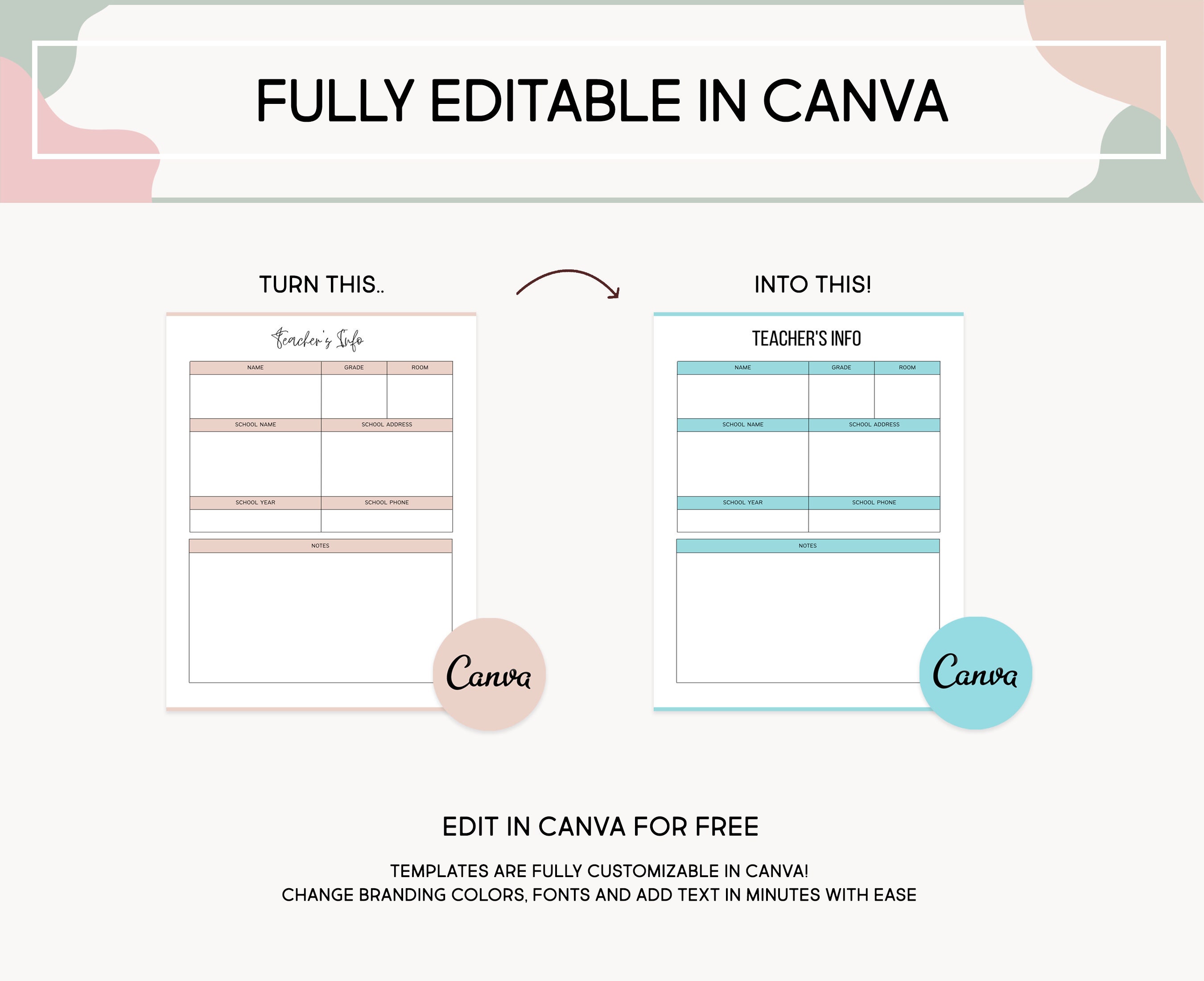 Printable Teacher Planner Digital Lesson Planner Grades - Etsy