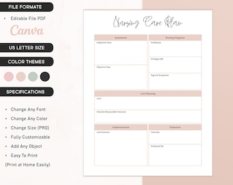 Nursing Care Plan Templates for Nursing Student, Nursing Worksheet, Nursing School Student Resources Documents Diagnosis Assessment Planning