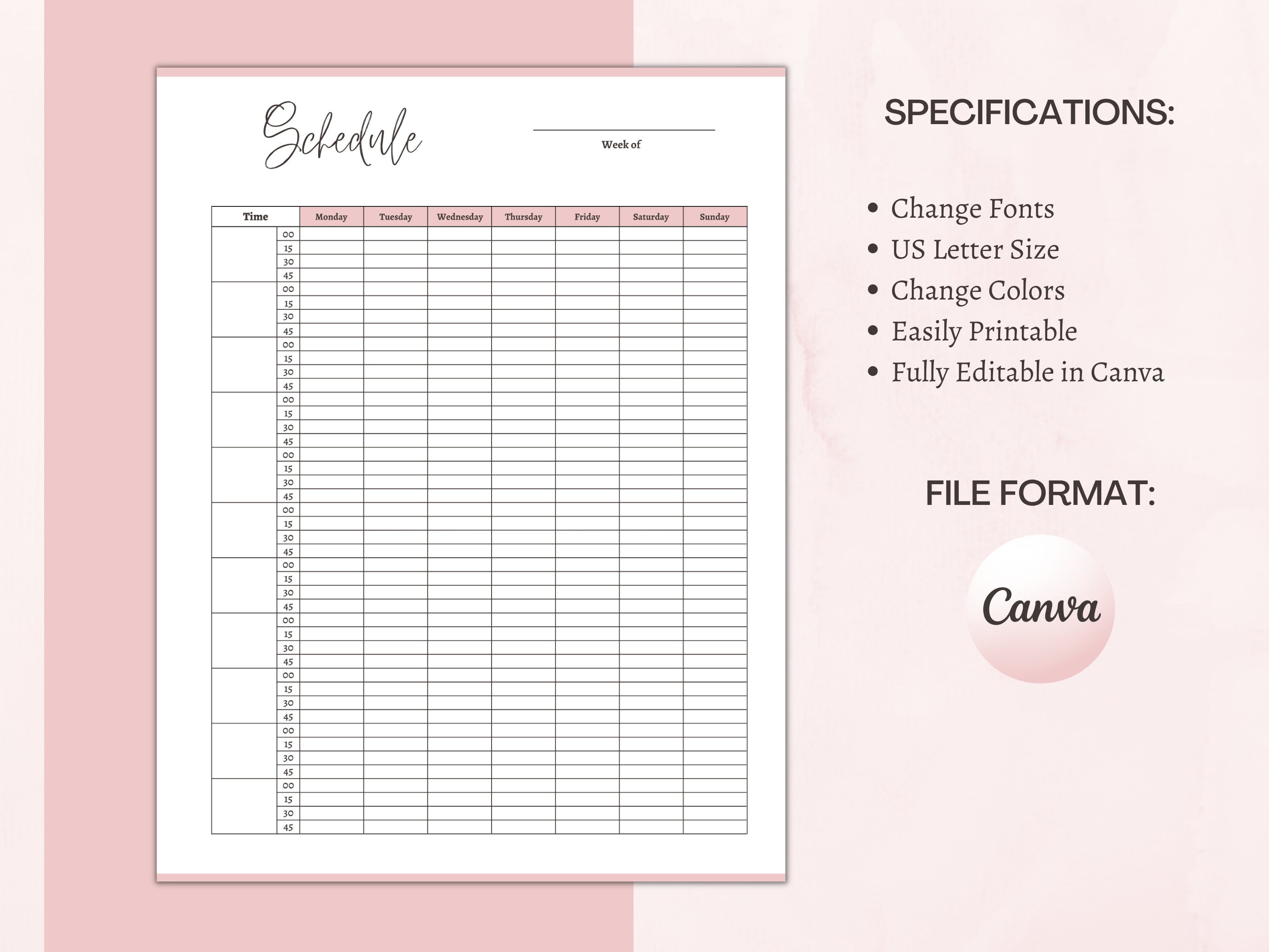 printable-schedule-template-15-minutes-interval-meeting-etsy