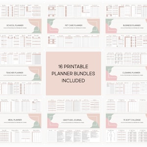 Mega Printable Planner Bundle, ADHD Workbook Everything Planner for ...