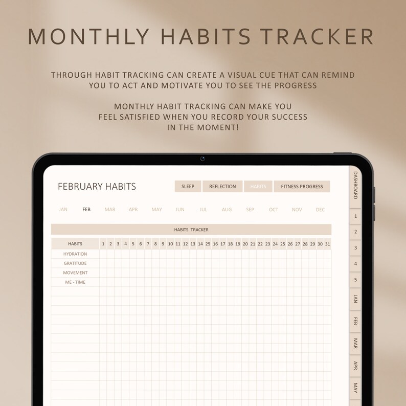 Digital Fitness Planner Wellness Journal for Workout, Weight Loss, SelfCare, Minimalist iPad Planner for GoodNotes Notability Boho Theme PDF
