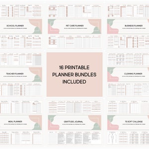 Ultimate Planner Bundle for Adults, Printable ADHD Productivity ...