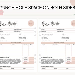 Price Quote Template, Professional Business Cost Calculation, Editable ...