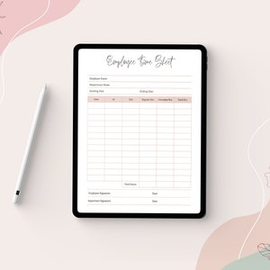 Employee Work Schedule Printable, Crew Daily Working Chart, Employee ...