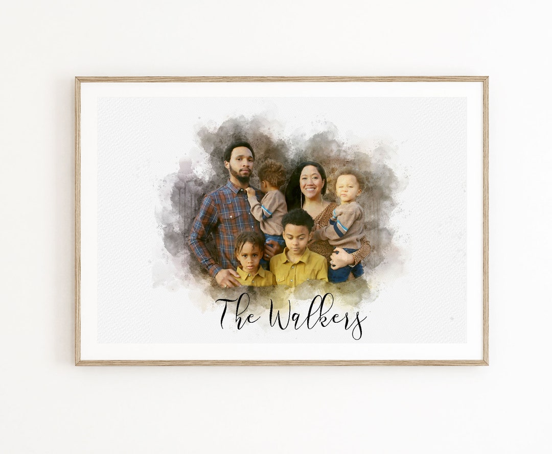 Last Minute Geschenk Familie Aquarell Gemälde Geschenk für ihn Etsy.de