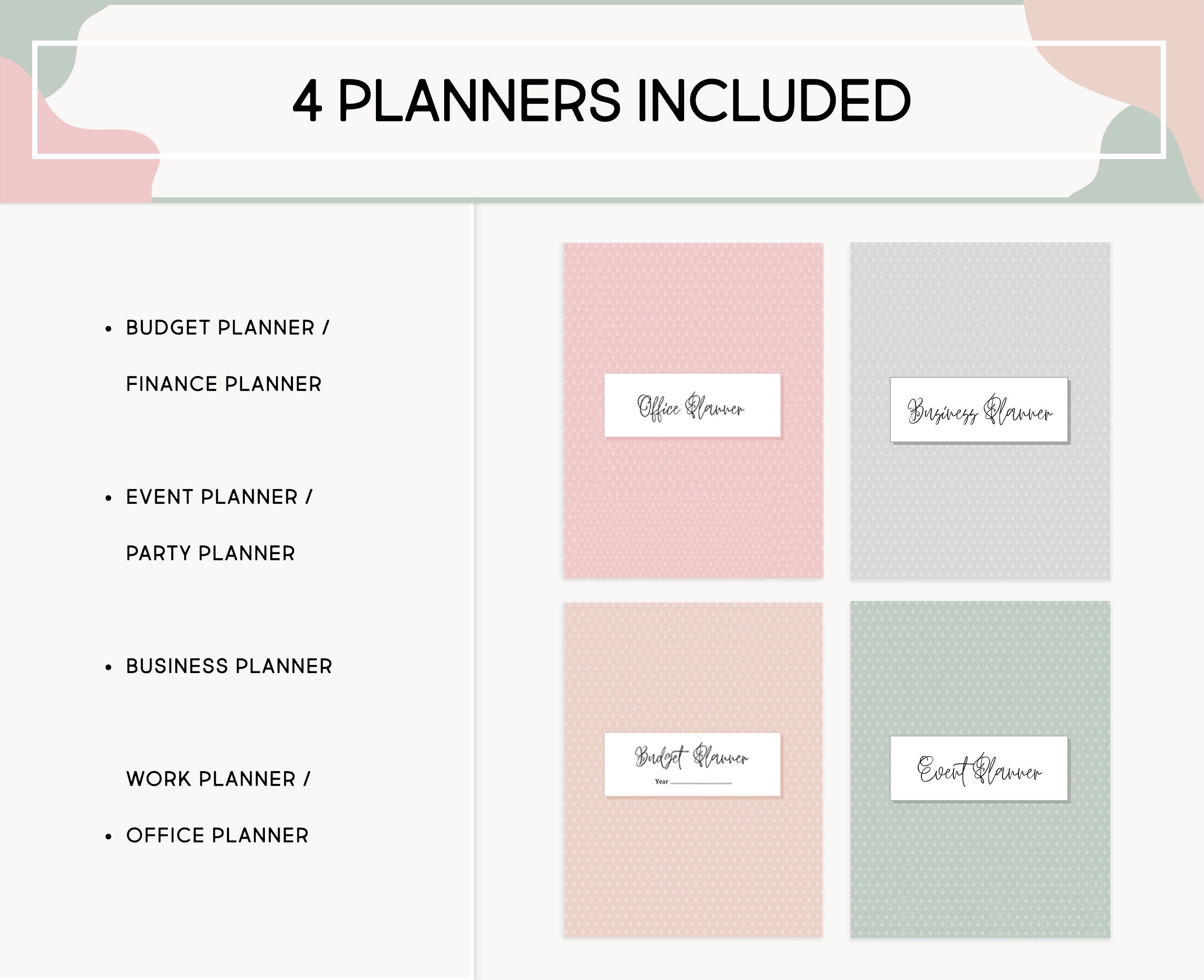 Bestselling Planner Bundle Printable ADHD Workbook Event Business ...