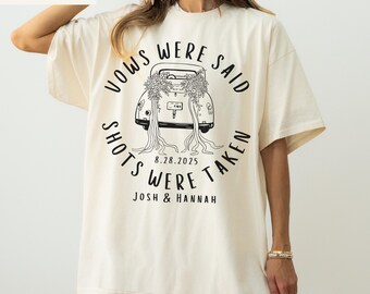 Comfort Colors Custom Wedding Toss Shirts Personalized Wedding Favors Shirts Commemorative Bridal Party Tshirts Matching Wedding Guest Tees