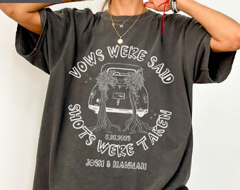 Comfort Colors Custom Wedding Toss Shirts Personalized Wedding Favors Shirts Commemorative Bridal Party Tshirts Matching Wedding Guest Tees