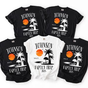 Comfort Colors Custom Family Vacation 2025 Shirt Personalized Family Beach Tshirts Matching Family Name Tees Summer Family Vacay Trip Shirts
