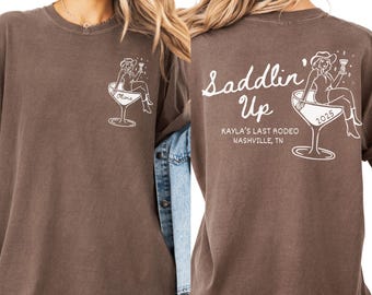 Custom Bachelorette Last Rodeo Shirt: Settlin' Down, Saddlin' Up Cowgirl Tee