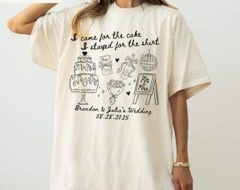 Comfort Colors Custom Wedding Toss Shirts Personalized Wedding Favors Shirts Commemorative Bridal Party Tshirts Matching Wedding Guest Tees