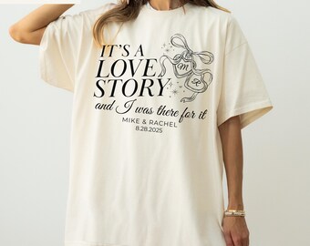 Comfort Colors Custom Wedding Toss Shirts Personalized Wedding Favors Shirts Commemorative Bridal Party Tshirts Matching Wedding Guest Tees