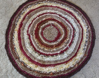 Handmade Crochet Floor Rug – Recycled Materials